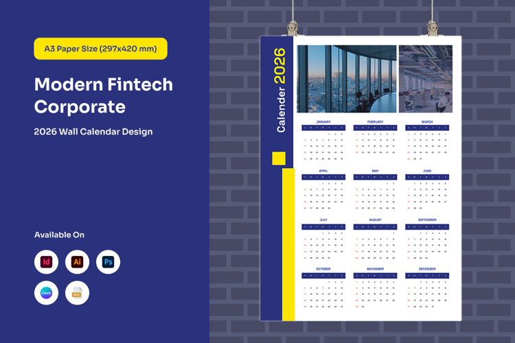 Corporate Wall Poster Calendar 2026