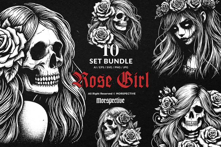 Rose Sugar Skull SVGs Image 6