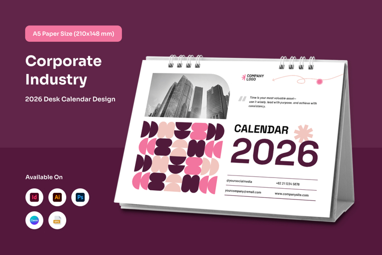 Elegant Corporate Desk Calendar