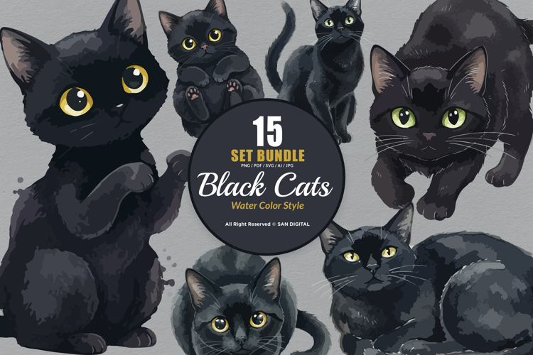 Black Cat Clipart Image 18