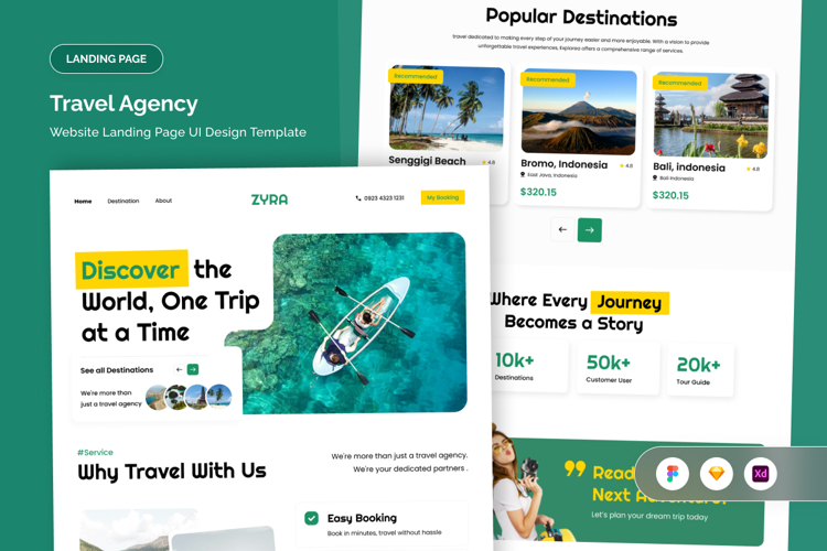 Tour & Booking Landing Page UI Kit
