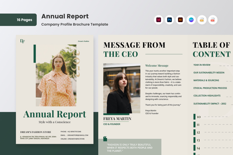Eco Fashion Annual Report Brochure