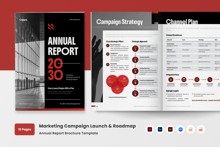 Creative Marketing Annual Report & Launch Brochure