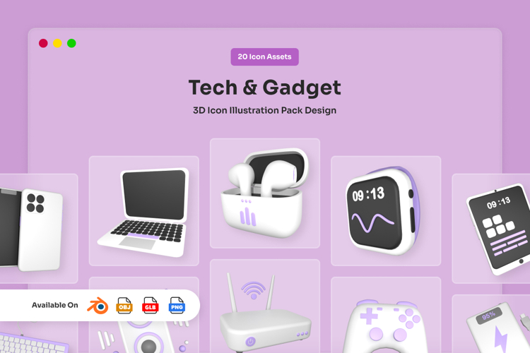 Smart Device 3D Icon Assets