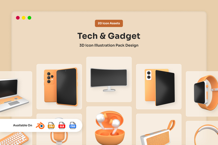 Digital Device 3D Icon Collection