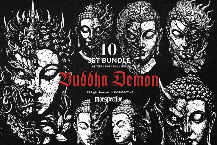 10 Bundle Dark Art Buddha Demon Dharma Meditation Devil Lust