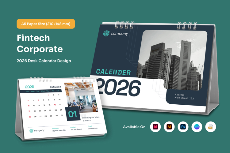 Corporate Desk Calendar 2026