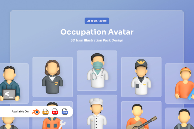 Occupation Avatar 3D Icon Pack
