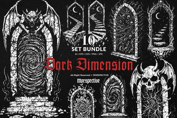 10 Bundle Dark Art Dimension Door Realm Mystic Multiverse