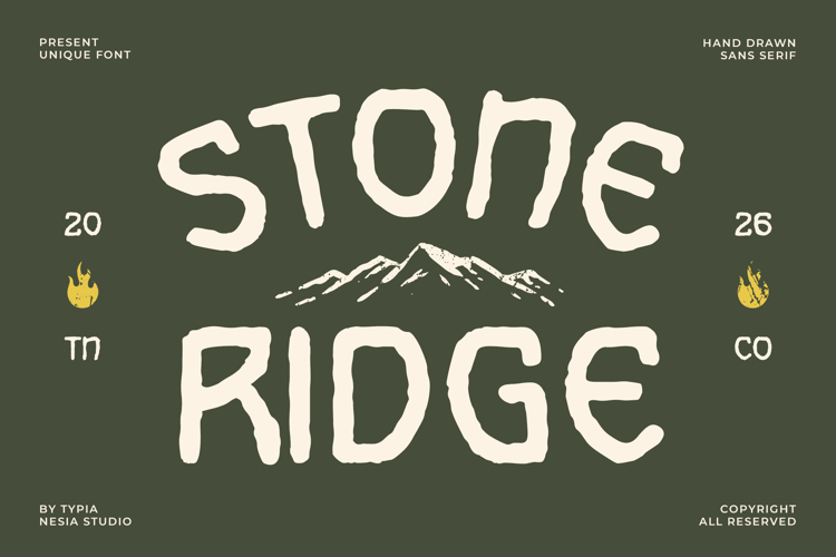 Stone Ridge - Rough Vintage Hand Drawn Font