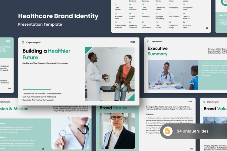 Healthcare Brand Identity Google Slides