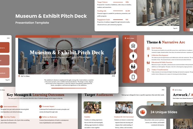 Museum   Exhibit Pitch Deck PowerPoint