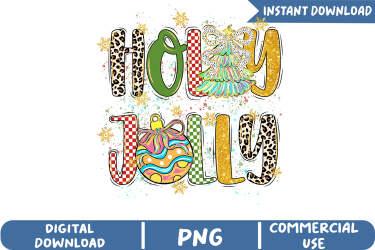 Holly Jolly Christmas Sublimation, Christmas Png