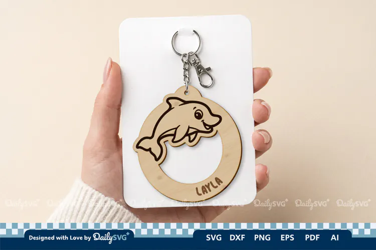 Cute Ocean Animal Keychain SVG | Kawaii Sea Life