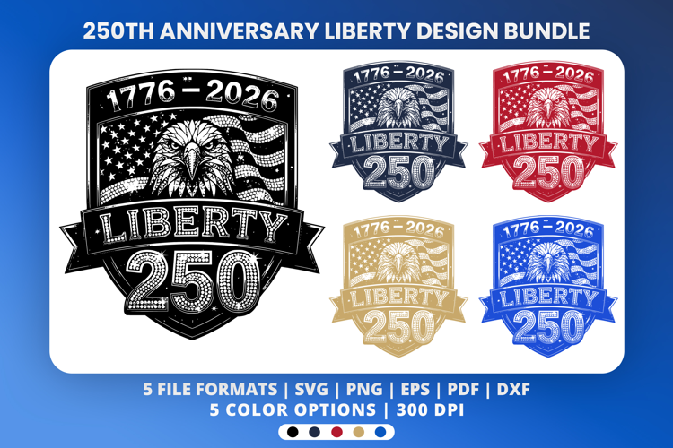 Liberty USA 250th Anniversary Patriotic Eagle Sublimation