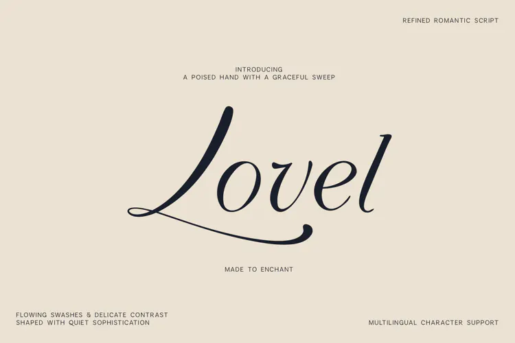 Lovel Refined Romantic Script Font