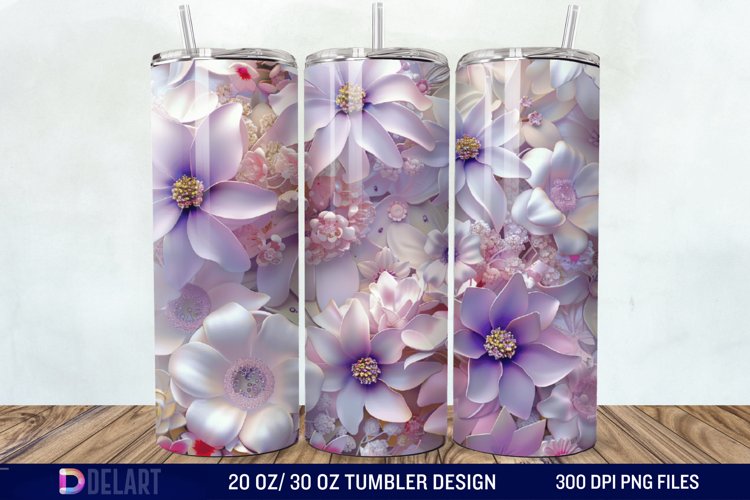 3D Floral Tumbler Wrap example image 1