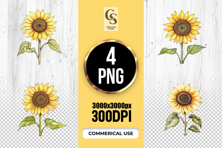 Sunflower Clipart Image 4