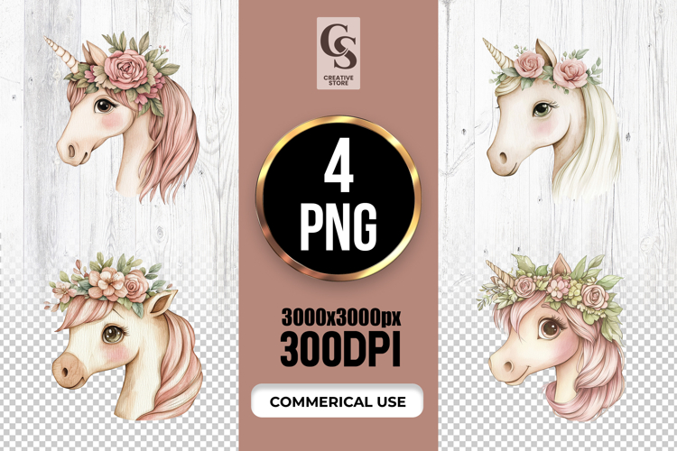 Cute Unicorn Clipart Image 3