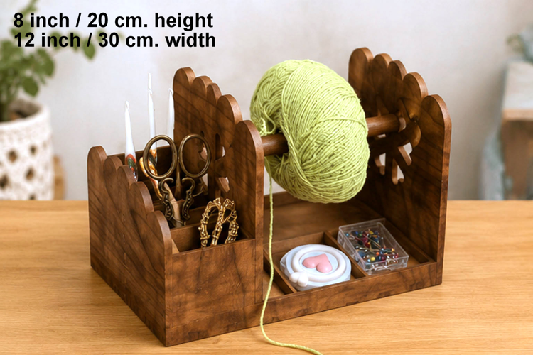 Yarn holder organiser laser cut file digital download craft
