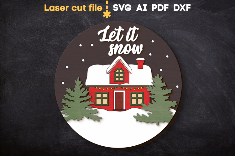 Christmas Sign SVG laser cut files for Glowforge