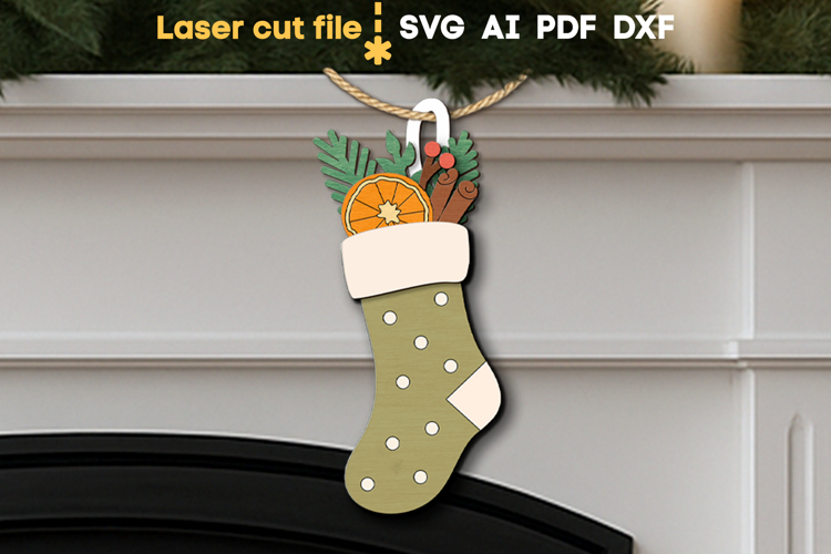Stocking Svg Image 3