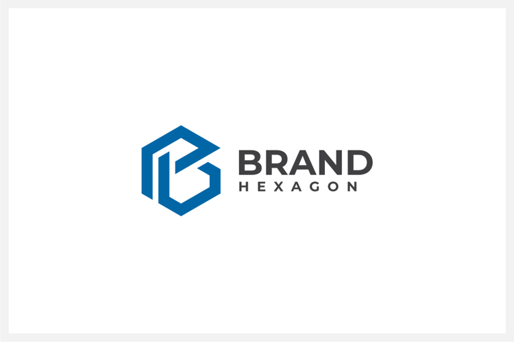 Hexagon Letter B Logo Design Vector Template