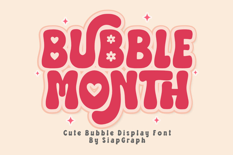 Bubble Month - Cute Bubble Display Font example image 1