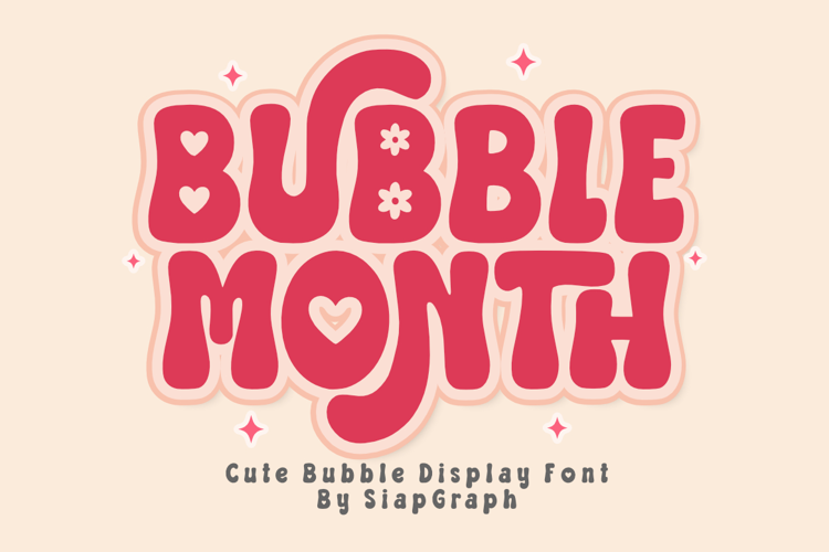 Bubble Month - Cute Bubble Display Font