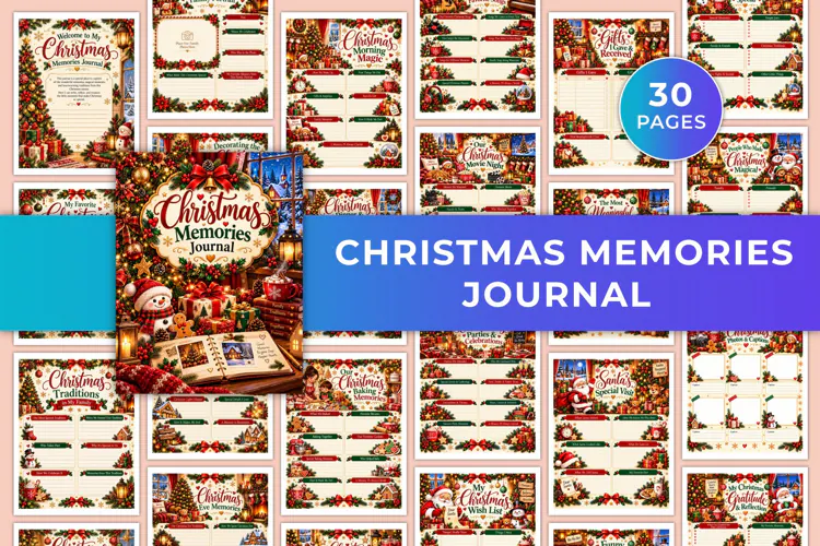 Christmas Memories Journal Kdp interiors