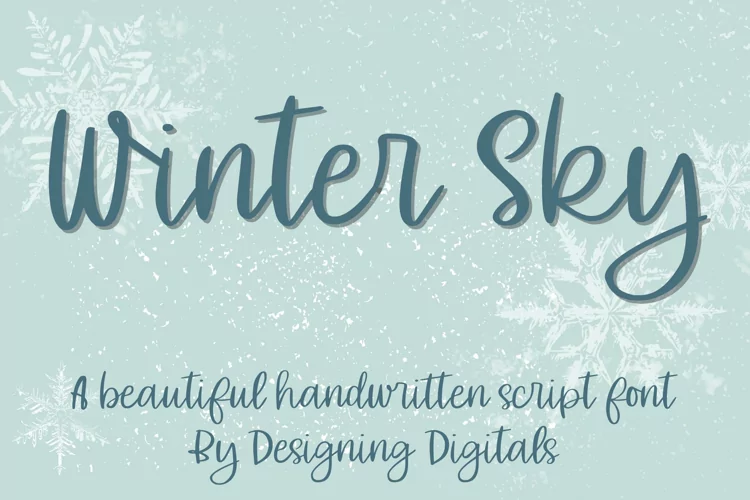Winter Sky - A Beautiful Script Font