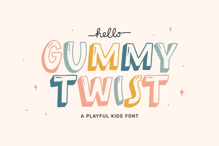 Gummy Twist - 3D Playful Kids Font