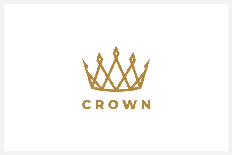 Crown Logo Design Vector Illustration