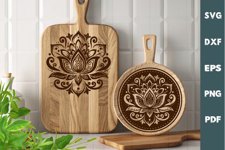 Mandala laser SVG PNG| Lotus Buddha ornament