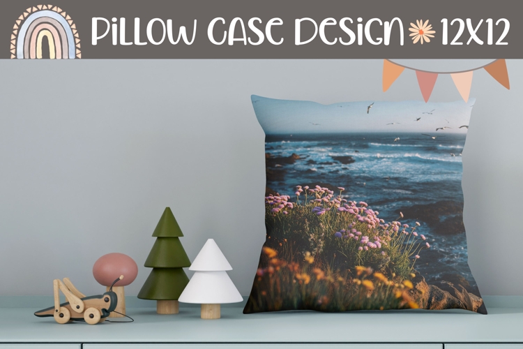 Nature Pillow, Sea Pillow Template, Floral Pillow Case