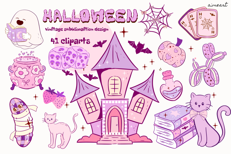 Halloween png svg, coquette Halloween clipart, rero vintage