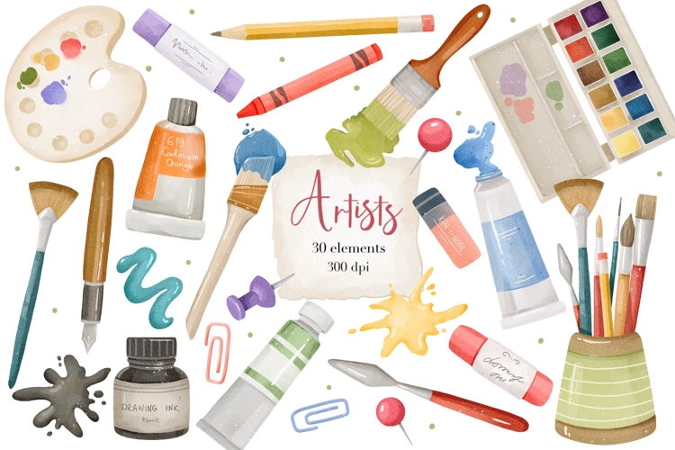 Art Supplies Clipart Image 3