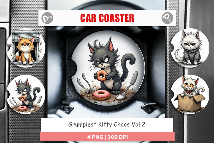 Car Coaster Grumpy Kitty