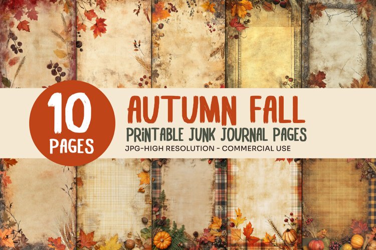 Rustic Autumn Fall Junk Journal example image 1