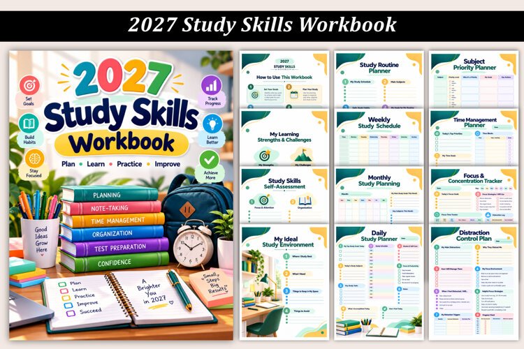 2027 Study Skills Workbook example image 1