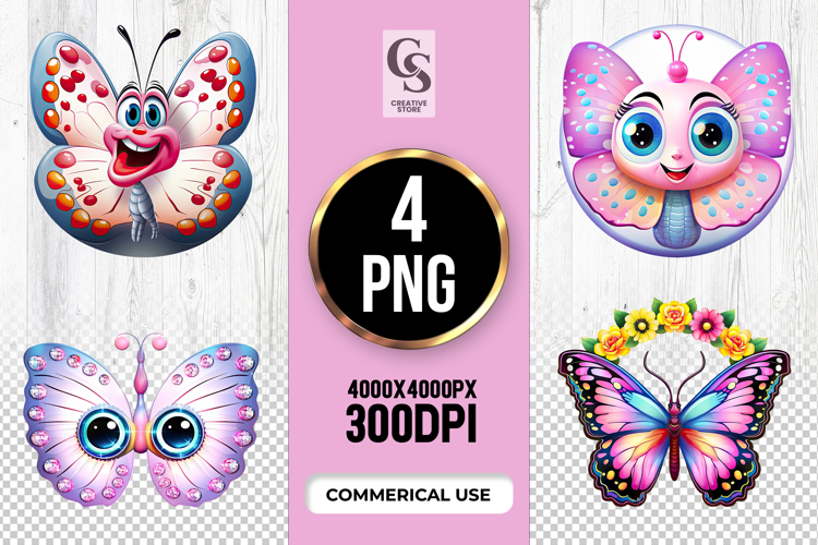 Cute Butterfly Clipart Image 8