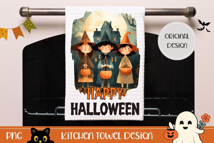 Happy Halloween Towel, Halloween Kids Towel Design