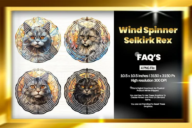 Selkirk Rex Wind Spinner Sublimation - 04 Variation