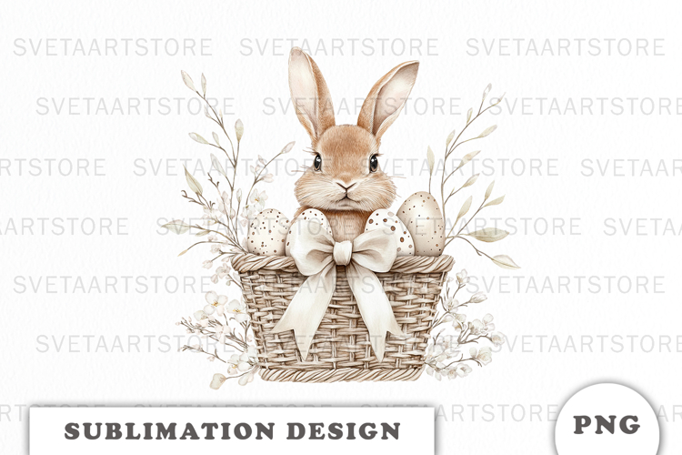 Watercolor Easter Bunny png
