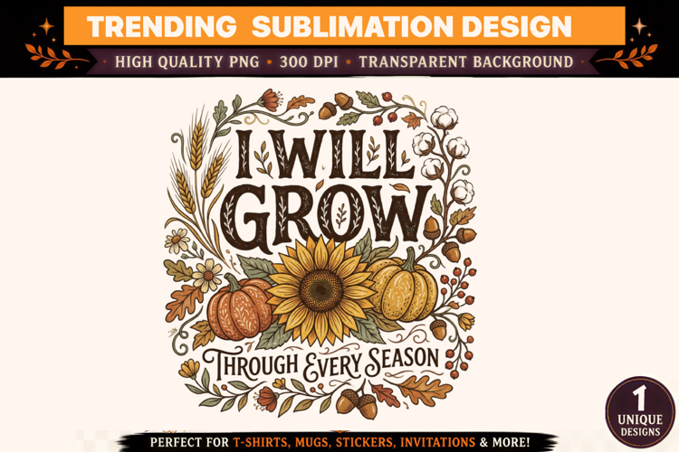 I Will Grow Through Every Season PNG