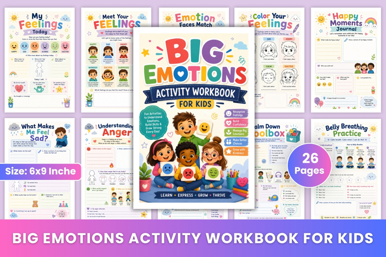 Big Emotions Activity Workbook for Kids