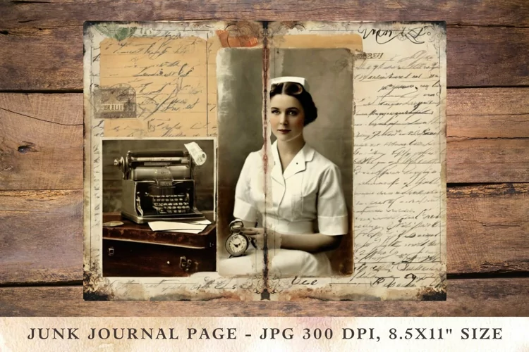 Printable Junk Journal Pages nurse 3