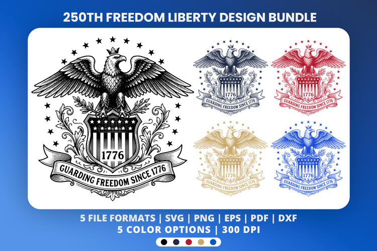 250 Anniversary Freedom SVG, 4th Of July Sublimation Design