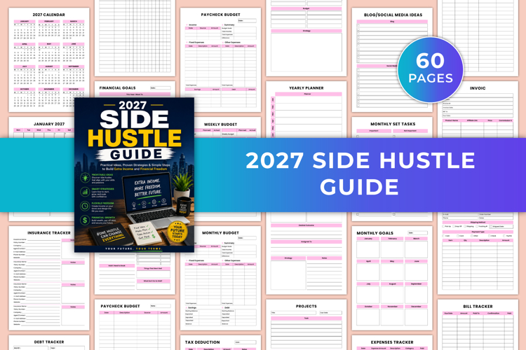 2027 Side Hustle Guide | Side Business Planner, Income