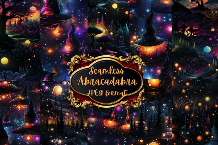 Abracadabra Magical Seamless Digital Paper example image 1